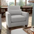 FLK36SLGM-03 Flare Light Gray Microsuede Accent Chair with Arms