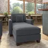 FLM41SDGM-03K Flare Dark Gray Microsuede Chaise Lounge with Arms - Bush Furniture