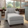 FLM41SLGM-03K Flare Light Gray Microsuede Chaise Lounge with Arms - Bush Furniture