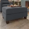 FLO34SDGM-Z Flare Dark Gray Microsuede Storage Ottoman - Bush Furniture