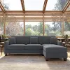FLY102SDGM-03K Flare Dark Gray Microsuede Sectional with Reversible Chaise Lounge - Bush Furniture
