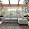 FLY102SLGM-03K Flare Light Gray Microsuede Sectional with Reversible Chaise Lounge - Bush Furniture
