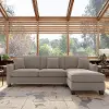 FLY102STNM-03K Flare Tan Microsuede Sectional with Reversible Chaise Lounge - Bush Furniture