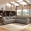 FLY110STNM-03K Flare Tan Microsuede L Shaped Sectional - Bush Furniture