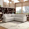 FLY86SLBM-03K Flare Light Beige Microsuede L Shaped Sectional - Bush Furniture