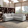 FLY86SLGM-03K Flare Light Gray Microsuede L Shaped Sectional - Bush Furniture