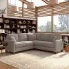 FLY86STNM-03K Flare Tan Microsuede L Shaped Sectional - Bush Furniture