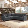 FLY98SDGM-03K Flare Dark Gray Microsuede L Shaped Sectional