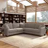 FLY98STNM-03K Flare Tan Microsuede L Shaped Sectional - Bush Furniture