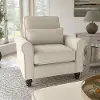HDK36BCRH-03 Hudson Cream Herringbone Accent Chair with Arms