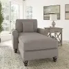 HDM41BBGH-03K Hudson Beige Chaise Lounge with Arms - Bush Furniture