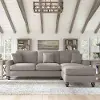 HDY102BBGH-03K Hudson Beige Sectional with Reversible Chaise Lounge - Bush Furniture