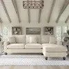 HDY102BCRH-03K Hudson Cream Sectional with Reversible Chaise Lounge - Bush Furniture