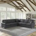 HDY110BCGH-03K Hudson Charcoal Gray L Shaped Sectional - Bush Furniture
