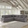 HDY110BFGH-03K Hudson Gray Herringbone L Shaped Sectional - Bush Furniture