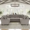 HDY112BBGH-03K Hudson Beige U Shaped Sectional - Bush Furniture
