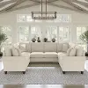 HDY112BCRH-03K Hudson Cream U Shaped Sectional - Bush Furniture