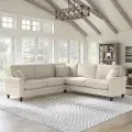 HDY98BCRH-03K Hudson Cream L Shaped Sectional - Bush Furniture