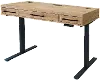 Mason Natural and Black Adjustable Desk