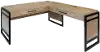 Mason Natural and Black L-Shaped Desk
