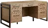 Mason Natural and Black Executive Desk