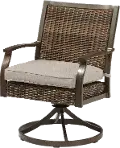 AFX07601P06/SWVLCHR Trenton Tan Patio Swivel Rocker Dining Chair