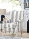 Ima Gray Striped Accent Chair
