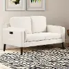 Corey Modern Cream Loveseat