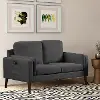 Corey Modern Black Loveseat