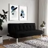 Stella Black Serta® Convertible Tufted Sofa Bed