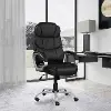Maila Black Faux Leather Gaming Office Chair with Arms