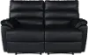 Baylor Black Push-Back Reclining Loveseat