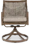 AFE09001P04 SWIVEL ROCKER DINING CHAIR/WOVEN Potomac Brown Patio Swivel Chair