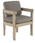 ABY00500P01/CHR Sonata Natural and Gray Patio Dining Chair