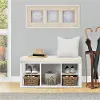 Parsons White Storage Bench