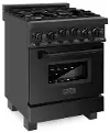 RGB-24 ZLINE 2.8 cu ft Gas Range - 24 W Black Stainless Steel