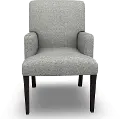 Parsons Gray Upholstered Dining Arm Chair