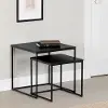14285 Slendel Black Oak Nesting Table Set - South Shore