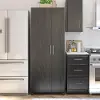 Camberly Black Oak Tall Asymmetrical Cabinet