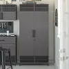 Shelby Graphite Tall Garage 2-Door Cabinet