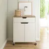 Versa White 2 Door and 1 Drawer Storage Cart
