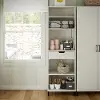 Versa White Open Cabinet with Drawer