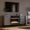 Lovell Gray Oak 60 Fireplace TV Stand