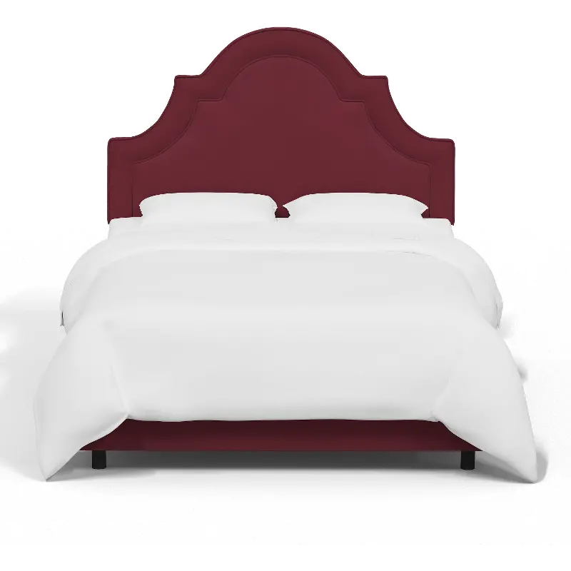 180BEDVLVBR Jolie Velvet Berry Twin Bed - Skyline Furniture