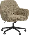 35-9ZMLNN Olivia Linen Office Chair - Skyline Furniture