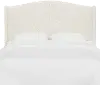 422QMLNSNW Blake Snow White Queen Wingback Headboard - Skyline Furniture