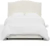 420BEDMLNSNW Blake Snow White Twin Wingback Bed - Skyline Furniture