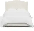 421BEDMLNSNW Blake Snow White Full Wingback Bed - Skyline Furniture