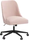 84-9VLVTBLSH Spencer Velvet Blush Office Chair - Skyline Furniture