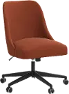 84-9VLVBRNORN Spencer Velvet Burnt Orange Office Chair - Skyline Furniture